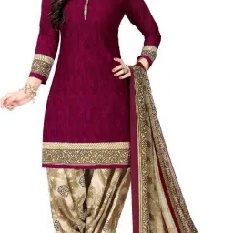Unstitched Crepe Salwar Suit Material Printed-image-82