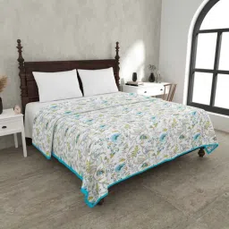 jaipur fabric Blue Cotton Traditional 200 GSM King Bed Dohar-picture-26