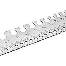 kalsi brothers Rectangular Wire Gauge/Sizer in British & Metric & SWG Sheet Pack of 2 Height Gauge image 2