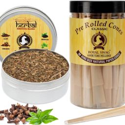 Tobacco & Nicotine Free Herbal Smoking Mix Blend 30g With 56 Pc Pre-Rolled Cones Smoking Cessations-image-53