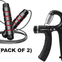 Home Gym Combo Of Skipping Rope And Counter Hand Gripper Fitness Accessory Kit Kit-12