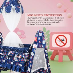 crew4 Cradle for baby boy and girls. Cradle With Swing And Mosquito Net . image 3