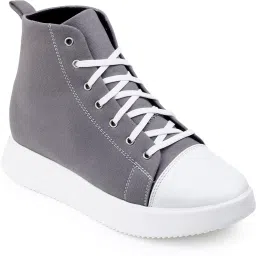 Men's 9.5 CM Hidden Height Increasing Lightweight Black Canvas Casual Shoes Boots For Men-image-80