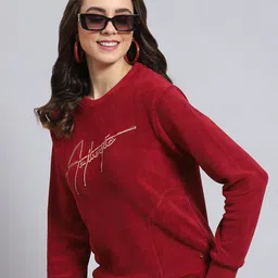 monte carlo Women Full Sleeve Embroidered Sweatshirt-picture-28