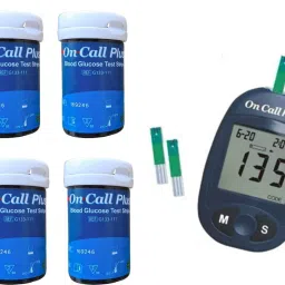 NSC ONCALL PLUS LONGEST EXPIRY 200 GLUCOMETER STRIPS WITH GLUCOMETER TESTING DEVICE- 200 Glucometer Strips-5