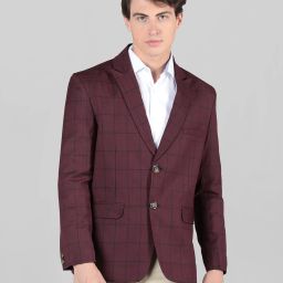 Tweed Solid Coat For Men-image-75