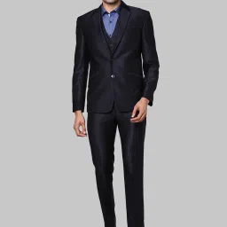 Men 3 Piece Set Self Design Suit-image-40