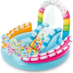 Intex 57144 Candy Zone Playground With Slide With Pump Inflatable Swimming Pool-33