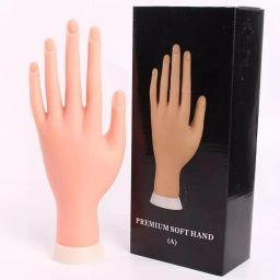 1Pcs Flexible Soft Plastic Flectional Mannequin Model Painting Practice Tool Nail Art Fake Hand for Training Nail Salon-image-7