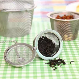 drupe Small Net Mesh Style Easy Loose Leaves Green Tea Filter Pot Infuser - 4 cm. Tea Strainer image 4