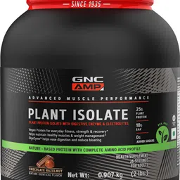 gnc AMP Plant Isolate | Vegan, Lactose Free & Soy Free| Chocolate Hazelnut |2lbs Plant-Based Protein-picture-26