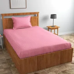 180 TC Cotton Single Floral Flat Bedsheet-image-80