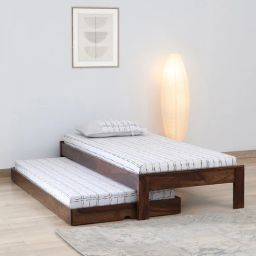 woodsworth from pepperfry Horten Sheesham Wood Single Bed In Provincial Teak Finish With Trundle-picture-8