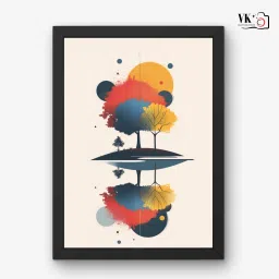 Modern Wall Painting with Frame | Home & Office Wall Décor Digital Reprint 12 inch x 9 inch Painting-image-48