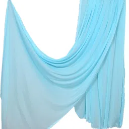 Chiffon Solid Light Blue Women Dupatta-picture-27
