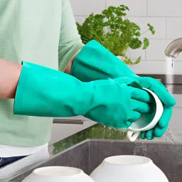 13 Inches long Heavy-Duty Reusable Chemical Acid Resistant Nitrile Hand Gloves Wet and Dry Glove-image-64