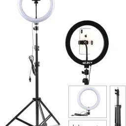 ADZOY Premium 6.9 feet Strong Metal Tripod & 10" LED Ring Light of 10 Level Brightness Tripod-11