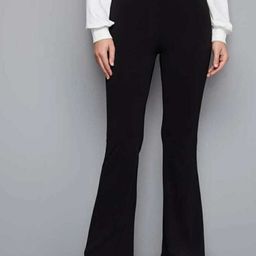 next one Women Flared Black Lycra Blend Trousers-picture-48