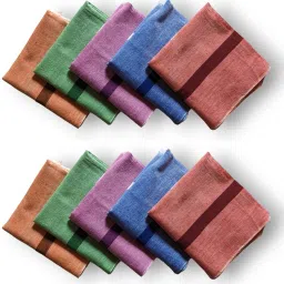 RRCART Shantiniketan Pure Khadi Soft Cotton Large Size ["Multicolor"] Handkerchief-image-7