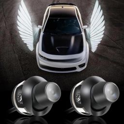 Universal Angel Wings Projector Lights Car Side Rear View Mirror Led Projection Car Fancy Lights-image-3