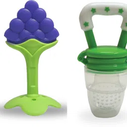 Silicone BPA Free Natural Organic Nipple Teethers & Nibbler/Feeder-(pack of-2) Teether and Feeder-picture-2