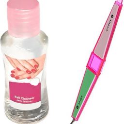 Nail Polish Remover with Nail Buffer Easy to Use Nails Cleaner Liquid for Home and Salon Use 30 ml-30
