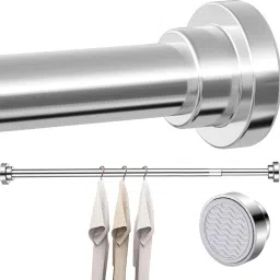 Heavy Duty 22mm Stainless Steel Tension Rod 33 to 55 Inch Shower Grab Bar-image-7
