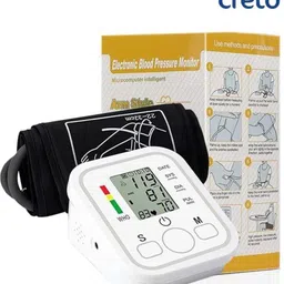 CRETO Electronic Blood Pressure Monitor, Upper Arm Cuff, LCD Digital Display Bp Monitor-image-7