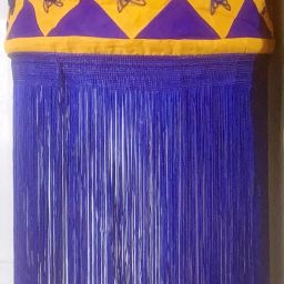 Cloth Décor/Festive Lantern, "Matka Jhoomar" Foldable, from Pipli Odisha Orange, Blue Cloth Hanging Lantern-image-31
