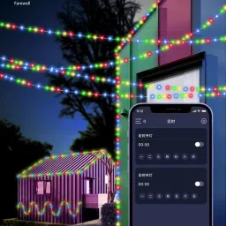 xydrozen 100 LEDs 10 m Multicolor Color Changing, Flickering, Steady String Rice Lights image 5