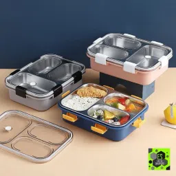 Stainless steel Lunch box 3 Compartment_104 3 Containers Lunch Box-image-67