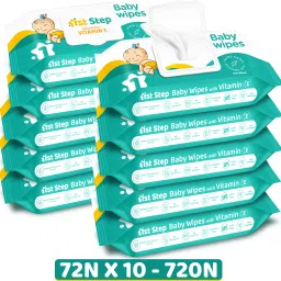 Baby Wet Wipes With Lid Enriched With Aloe-Vera And Jojoba Oil(Pack of 10)-10