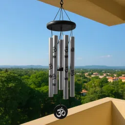 BIG 5 Pipe OM Design Wind Chime For Home & Balcony With Melody & Deep Sound Aluminium Windchime-image-28