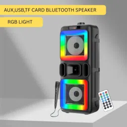 SACRO Pushpa(PORTABLE BLUETOOTH PARTY SPEAKER) 3D Sound With Karaoke Mic/RGB LightE364 40 W Bluetooth Party Speaker-picture-0