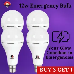 Energy Saving Emergency Bulbs – 12W x 4 Pack 3 hrs Bulb Emergency Light-image-5