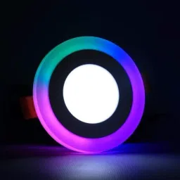 5 Watt Round PGB Color Multicolor Effect 3D Led Panel Light (Pack of 01) Ceiling Light Ceiling Lamp-0