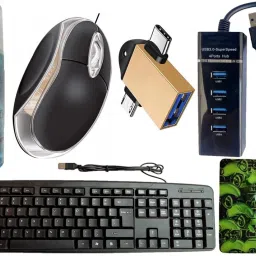 ANJO Wired Keyboard & Mouse-Pad-USB Hub 3.0-Cleaner-2 in 1 OTG Type C & Micro Combo Set-8