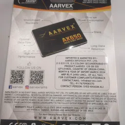 AAE COM AARVEX SSD/HDD 128Gb 2.5 inch SSD/HDD image 2