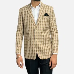 gargian master cut Men Checkered Single Breasted Formal, Party Blazer-picture-44
