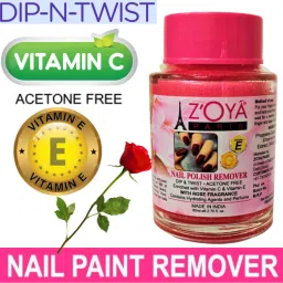 Instant Dip & Twist Nail Polish Remover - Acetone Free, Enriched with Vitamin C or Vitamin E with ROSE Fragrance. Contains Hydrating Agents & Perfume.( 1 PACK ).-31