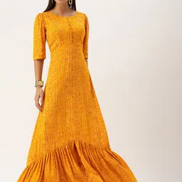 Ethnovog Yellow Maxi Dress-picture-1