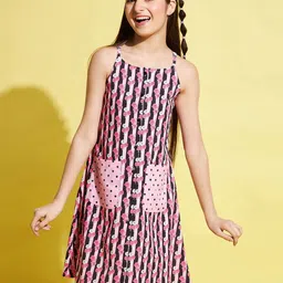 Stylo Bug Girls Floral Printed A-Line Dress-image-75