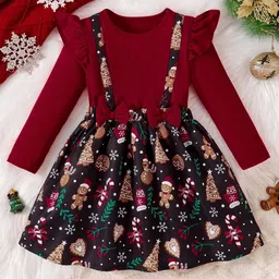 OMPAX Print A-Line Dress-16