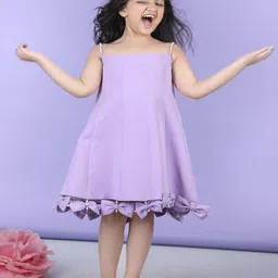THE LITTLE CELEBS Girls Crepe A-Line Dress-image-49