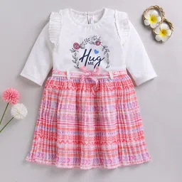 Toonyport Girls Ethnic Motifs Printed Ruffled A-Line Dress-picture-37