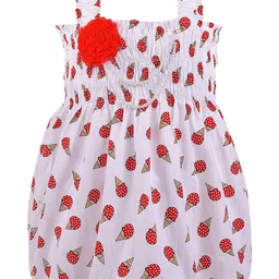 Wish Karo Girls Red & White A-Line Dress-51