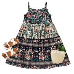 StyleCast x Revolte Floral Print Layered A-Line Dress-11