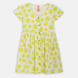 Blue Giraffe Girls Multicoloured Printed A-Line Dress-10