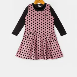 Peppermint Girls Mauve Printed A-Line Dress-63