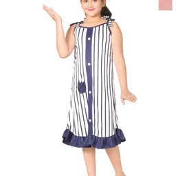 BAESD Girls Pack Of 2 Striped Shoulder Straps A-Line Dresses-image-74